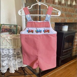 Orient Expressed Inc Smocked Infant Boys Jon Jon size 12 months